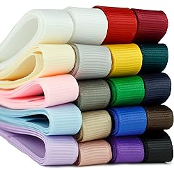 NOYI TRAXD 38 inch Polyester Grosgrain Ribbon 20 Colors 2 Yards X 20 Colors Each Total 40 Yds Per Package for Crafts, Hair Bows, Gift Wrapping, Wedding Party Decoration and and More
