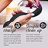 LuLu 8 Powerful Handheld Electric Back Massager for Women - Strong Personal Magic Massage for Sports Recovery, Muscle Aches, Body Pain - 7 Patterns & 3 Speeds - Black