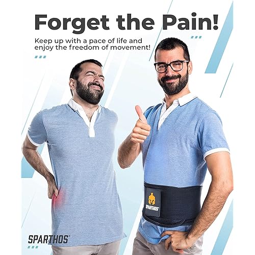 Back Support Belt by Sparthos [Size XXL] Sparthos Cold Massage Roller Ball [Denim Blue, 70mm]