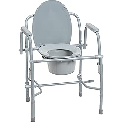 Drive Medical K. D. Deluxe Steel Drop-Arm Commode Tool Free