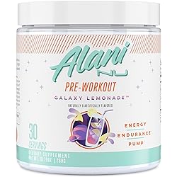Alani Nu Pre Workout Supplement Powder for Energy, Endurance & Pump | Sugar Free | 200mg Caffeine | Formulated with Amino Acids Like L-Theanine to Prevent Crashing | Galaxy, 30 Servings
