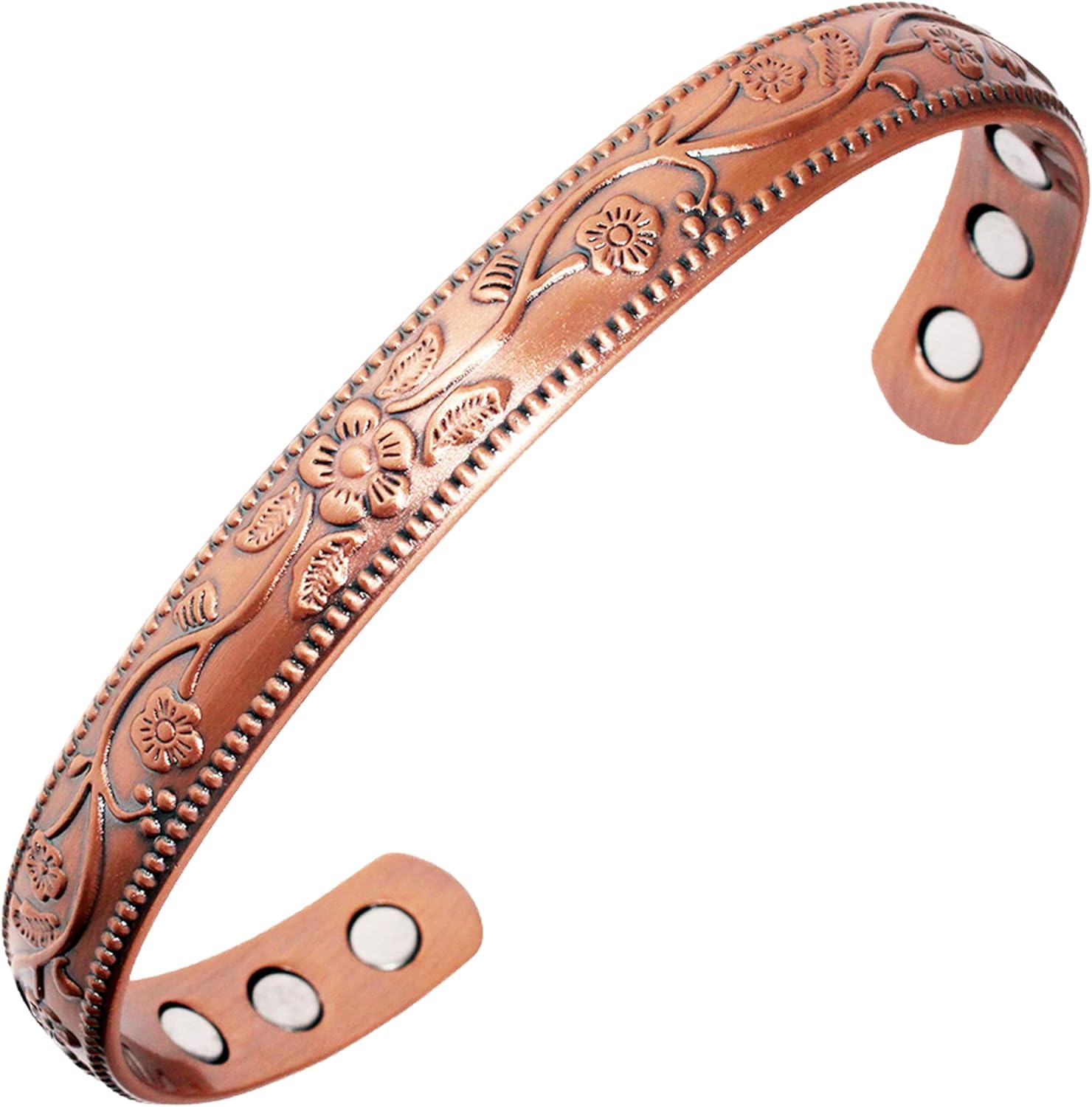 Pure Copper Magnetic Therapy Bracelet for Arthritis, Rheumatoid Arthritis, RSI, Migraines and Fatigue