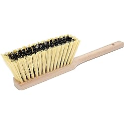 Hand Broom Medium-Soft Bristles Cleaning Brush, Bench Brush with Wooden Handle, Hand Brush for Professional and Domestic Use, Shop Brush, Handheld Broom, Dusting Brush, Woodstove Broom