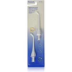 Panasonic Water Jet Nozzle Replacement, Compatible with EW-DJ10-W, EW-DJ10-A Dental Flossers, White, 2 Count