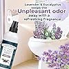 Natural Riches Toilet Spray 8 fl oz Lavender and Eucalyptus Essential oil - Bathroom Air Freshener for Laundry, Nursery, Trash can & Shoes Neutralize bad Odors Travel size Poop Spray for toilets