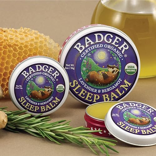 Badger - Sleep Balm, Lavender & Bergamot, Natural Sleep Balm, Scented Relaxing Balm for Children and Adults, Calming Night Balm, Organic Sleep Balm, 0.75 oz 3 Pack