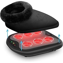 Snailax Foot Massager with Heat,Gifts for Men, Shiatsu Feet Massager Machine,Foot Back Massager,Kneading Foot Warmer for Plantar Fasciitis,Fit All Foot Sizes,Washable Cover