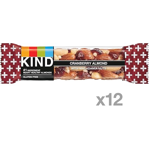 KIND Bars, Fruit & Nut, Gluten Free, Low Sugar, 1.4 Ounce Bars, 12 Count Packaging May Vary & Cranberry Almond Antioxidants with Macadamia Nuts, Gluten Free, Low Sugar, 1.4oz, 12 Count