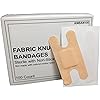 Adhesive Fabric Knuckle Bandages [Pack of 100] Sterile Heavy Woven Flexible Breathable Adhesive Bandages with Non-Stick Pad 3’’ x 1.5’’ 100