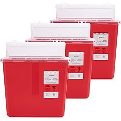 5-Quart 3PK Sharps Container for Home Use and Professional Alcedo Health