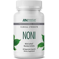 American Nutriceuticals – Noni – 60 Capsules – Powerful Adaptogen for Balanced Energy – 100% Freeze–Dried Whole Fruit Powder