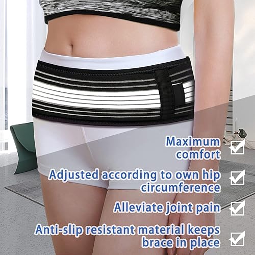 WEERSHUN Dainely Belt Lower Back Pain, Breathable Anti-Slip Pelvic and Lower Back Support Brace for Men and Women - Pain Relief for Sciatica, Pelvis, Lumbar, Nerve And Leg Pain