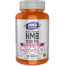 NOW Sports Nutrition, HMB β-Hydroxy β-Methylbutyrate, Double Strength 1,000 mg, 90 Tablets
