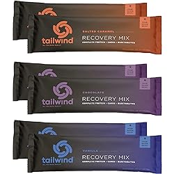 Tailwind Nutrition Grab-and-Go Rebuild Recovery Single-Serving Assortment, 2 Chocolate, 2 Vanilla, and 2 Salted Caramel Flavors 6 Pack Sports Recovery Drinks