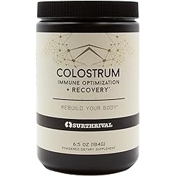 Surthrival: Colostrum Powder 6.5oz, Immune Optimization & Recovery, Powdered Dietary Supplement, Gut Health, Immune Support, Keto Friendly