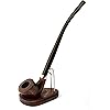 Tobacco Pipe Stand for 1 Smoking Pipe Handmade by KAFpipeWorkshop Wooden Pipe Rack KAF1"Drop" from ash Tree