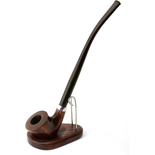 Tobacco Pipe Stand for 1 Smoking Pipe Handmade by KAFpipeWorkshop Wooden Pipe Rack KAF1"Drop" from ash Tree