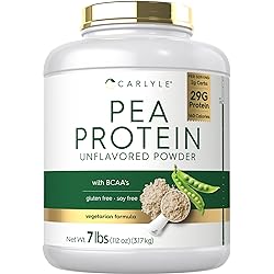 Pea Protein Powder 7lb | Unflavored | 29G Protein | Non-GMO, Gluten, and Soy-Free | Vegetarian Protein Powder | by Carlyle