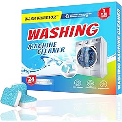 Wash Warrior Washing Machine Cleaner, Washer Machine Cleaner, Wash Warrior Washing Machine Deep Cleaning Tablets, for All Machines Including He, Freshen Your Washing Machine. 24Tablets