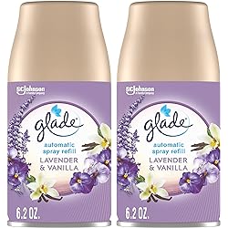 Glade Automatic Spray Refill, Air Freshener for Home and Bathroom, Lavender & Vanilla, 6.2 Oz, 2 Count