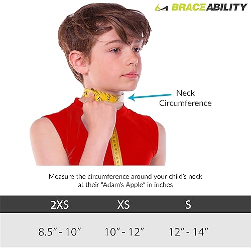 BraceAbility Baby Neck Support - Infant Neck Brace for Kids, Soft Foam Pediatric Cervical Collar, Small Youth Support Cuff, Childrens Whiplash and Childs Torticollis Head Stabilizer XXS