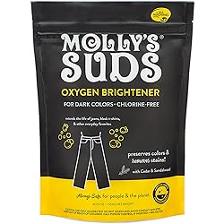 Molly's Suds Natural Oxygen Brightener Dark Wash | Natural Bleach Alternative, Plant-Derived Ingredients | Preserves Colors and Removes Stains Cedar and Sandalwood - 41.09 oz
