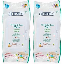 Dr. Talbot's Baby Tooth and Gum Wipes Naturally Inspired With Citroganix, 2-pack, 96 count