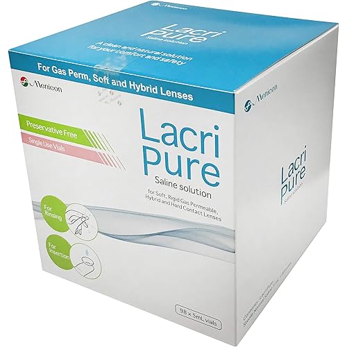 Menicon LacriPure Saline 98 Vials, Menicon Unique pH Multi-Purpose Solution 4 Oz and DMV Scleral Cup Large Contact Lens Remover, Bundle of 3 Items