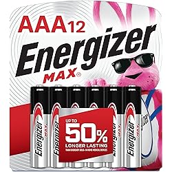 Energizer MAX AAA Batteries 12 Pack, Triple A Alkaline Batteries