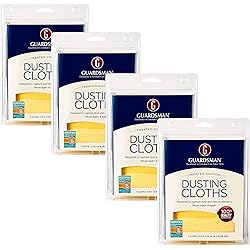 Guardsman Wood Furniture Dusting Cloths - 5 Pre-Treated Cloth - Captures 2X The Dust of a Regular Cloth, Specially Treated, No Sprays or Odors - 462700, Pack of 4