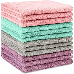 Microfiber Cleaning Cloth - 12 Pack Kitchen Towels - Double-Sided Microfiber Towel Lint Free Highly Absorbent Multi-Purpose Dust and Dirty Cleaning Supplies for Kitchen Car Cleaning 12