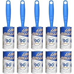 Lint Rollers for Pet Hair Extra Sticky Remover 900 Sheets Total Upgraded 5 Handles with 10 Refills Portable Travel Size for Couch Furniture Clothes Dog & Cat Hair Removal
