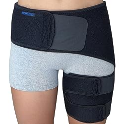 Hip Brace for Sciatica Pain Relief - Compression Wrap for Thigh Pull, Groin Injury, Hip Fleхоr Strain, Sciatic Nerve, Pulled Hamstring - SI Belt - Sacroiliac Joint Support Stabilizer for Men, Women