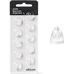 New - Oticon Single Bass miniFit Domes 6mm