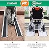 Ruedamann 8'L x 11.6" W Aluminum Wheelchair Ramp Wider Design,Holds Up to 800lbs, Perfect for Manual Wheelchairs,Heavy Scooters and Electric Wheelchairs
