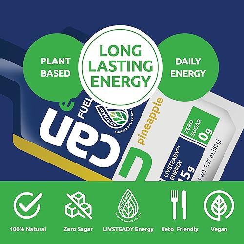 UCAN Edge Energy Gel, Pineapple 12, 2 Ounce Packets Great for Running, Training, Fitness, Cycling, Crossfit & More | Sugar-Free, Vegan, Keto Friendly Energy Supplement