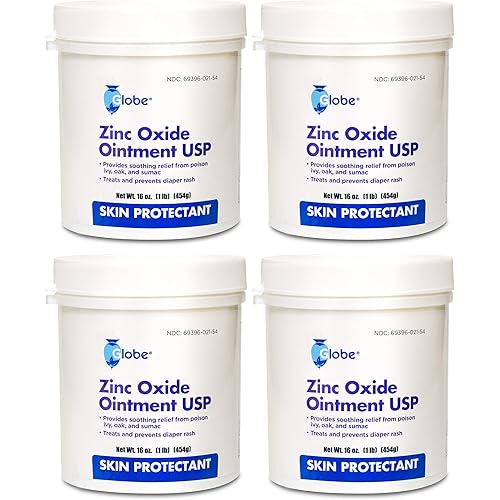 Zinc Oxide Ointment by GLOBE - 1 Lb 4 Pack