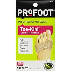 PROFOOT Toe-Kini Ball-of-Foot Protectors, Women's 5-9, 1 Pair