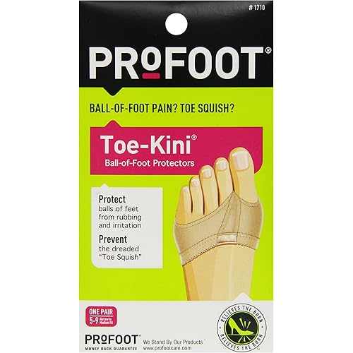 PROFOOT Toe-Kini Ball-of-Foot Protectors, Women's 5-9, 1 Pair