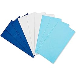 American Greetings Bulk Tissue Paper for Graduation, Birthdays and All Occasions, Blue and White 125-Sheets