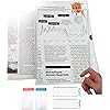 MagniPros2PACK Large Full Page 3X Premium Magnifying Sheet Fresnel Lens 7.5" X 10.5"2 Bonus Ruler Magnifiers2 Bookmark Lenses-Best Magnifying Set for Reading Small Prints & Low Vision Seniors