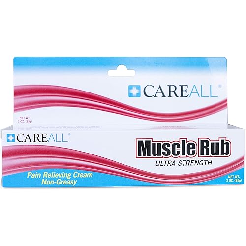 CareALL® 3.0 oz. Muscle Rub Non-Greasy Cream. Compare to The Active Ingredients of Greaseless Leading Brands, 10% Menthol & 15% Methyl Salicylate