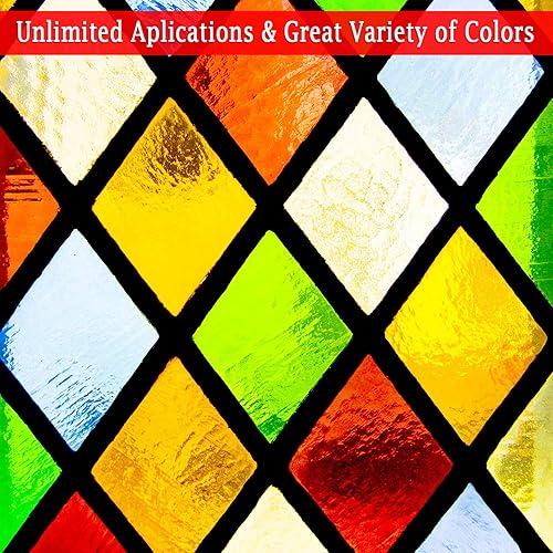 Outus 104 Pieces Cello Sheets Cellophane Wraps for Gel Light Filter DIY Arts Crafts Decoration Plastic Sheet Multicolor,6 x 6 Inch