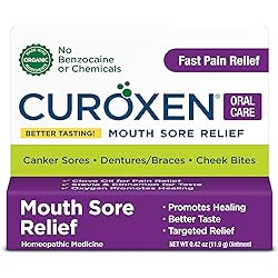 CUROXEN Mouth Sore Relief, 0.42 oz | All-Natural & Organic Ingredients | Oral Pain Reliever |Oral Pain Medicine