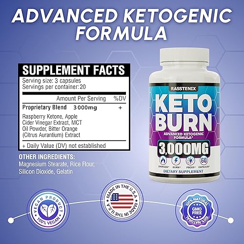 2 Pack Keto Pills - Lean Keto Diet Pills - Weight Fat Management Loss - Ultra Fast Prime Keto Supplement for Women and Men - Optimal Max Keto - 120 Capsules