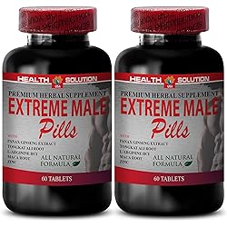 male enhancing pills increase size and girth - EXTREME MALE PILLS - longjack extract supplemets - 2 Bottles 120 Tablets - Tongkat Ali extract - maca root - tribulus - Ginseng - Nettle - Muira Puama