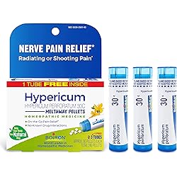 Boiron Hypericum Perforatum 30C Homeopathic Medicine for Relief from Nerve Pain, Toothaches, Pain in Legs or Back, and Shooting Pains - 3 Count 240 Pellets