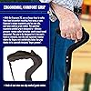 Ergocane 2G by Ergoactives As Seen On TV. Spring-Assisted Shock Absorber Fully-Adjustable Ergonomic Cane, Newly Released, Equipped with Stand Alone High Performance Rubber Tip Carbon Checkered