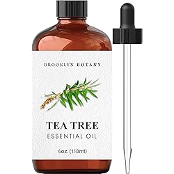 Brooklyn Botany Tea Tree Essential Oil – 100% Pure and Natural – Therapeutic Grade Essential Oil with Dropper - Tea Tree Oil for Aromatherapy and Diffuser - 4 Fl. OZ
