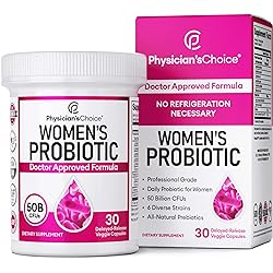 Probiotics for Women with Organic Prebiotics - 50 Billion CFU, D-Mannose & Cranberry Extract for Digestive, Immune & Feminine Support - 6 Probiotic Strains Selected for Women - Womens Probiotic - 30ct